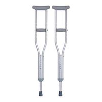 Crutches, Underarm Aluminum Crutches The Elderly Medical Non-Slip Cane Height Adjustable, Suitable for The Elderly and People with Mobility Problems,Large