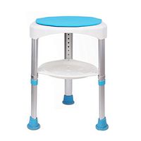Caperp Bathroom Accessories Thick Aluminum Bath Chair Home Medical Rotatable Round Bathroom Stool Elderly Child Pregnant Woman Bathing Bath Supplies Non-Slip Durable