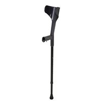 cane Ergonomic Underarm Crutches with Arm Support Aluminum Alloy Single Foot (Adjustable Height 70-92.5Cm) HOJZ,Black