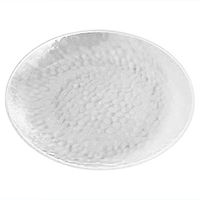 Party Joy 6" Hammered Clear Plastic Plate | Hammered Collection |Pack of 100 - Appetizer or Dessert Plates | Heavy Duty Premium Plastic Plates for Wedding, Parties, Camping & More (Clear)