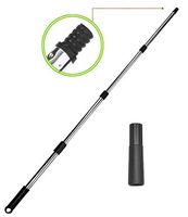 ITTAHO Stainless Steel Extension Pole,All Purpose Telescoping Pole with Pole Attachment for Painting Microfiber Duster Ceiling Fan High Window Cleaning - 4.8 Feet