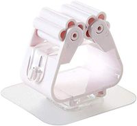 SANGAITIANFU Punch-Free Mop Bathroom Broom Card Holder Bathroom Suction Cup Mop Clip Broom Self-Adhesive Hook (White)