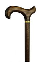 Walking Cane Snakewood. This wooden cane has a dark scorched derby handle and"snakeskin" finished hardwood 36 inches long shaft. This walking stick cane has a weight capacity of 250 pounds.