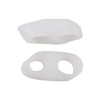 Grey990 1 Pair Silicone Gel Little Toe Separator Hallux Valgus Corrector Feet Care Tool White