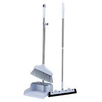 Broom and Dustpan With Long Handle Telescopic Up Windproof Soft Brush Extra Long Handle Broom Set Stainless Steel Rod Non-stick Hair Broom And Dustpan Used For Lobby Floor Home Kitchen Garden Schools