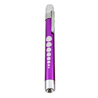 Hisoul Medical Pen Light for Doctors - Reusable LED Waterproof Penlight, First Aid LED Pen Light Flashlight, for Nurses Doctors with Pocket Clip (🖤 Purple A)