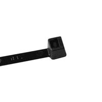Hellermann Tyton T50R0UVC2 Standard Cable Tie, 8" Long, 50lb Tensile Strength, PA66UV, Black (Pack of 100)