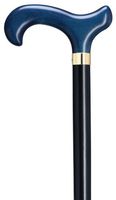 Men Derby Cane Black Maple Shaft, Blue Stained Handle  -Affordable Gift! Item #DHAR-9764502