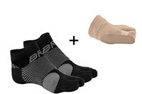 OrthoSleeve | Bundle | Bunion Socks (One Pair) & Bunion Splint (One Splint) Treats and relieves Hallax Valgus Pain and Reduces Toe Friction (Black, Medium)