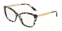 Dolce & Gabbana Dolce & Gabanna DG3280F 911 54 Cube Black/gold Woman Cat Eye Eyeglasses - Black
