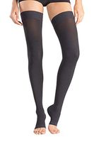 +MD Thigh High Graduated Compression Stockings Open-Toe 23-32mmHg Firm Medical Support Socks for Varicose Veins, Edema, Spider Veins BlackM