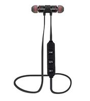Wireless Earbuds Built-in Mic for Handsfree Calling Magnetic Headphones Earphones Auto Connect Silicone Tips HD Sound Hi-Fi Beats Headset Tangle Free Cord Loud Bass Clear Treble (MMEB Metallic)