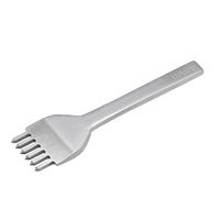 uxcell Leather Prong Punch,White Steel 4mm 6 Prong DIY Craft Handwork Tools Hole Chisel Graving Stitch Punch