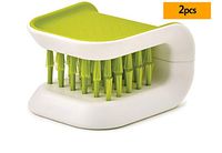 2Pcs Blade Brush Knife and Cutlery Cleaner Green Brush Bristle Scrub for Kitchen Washing Non-Slip by Lucky Shop1234