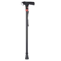 Xiao Jian Crutches - Old Man Crutches Old Cane Old Man Cane Radio Single Four Feet Multi-Function Anti-Skid Retractable Light Alarm Crutch (Color : A)