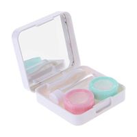 CHBC Contact Lens Box Reflective Simple Round and Square Mirror Travel Portable Case Storage Container (Square)
