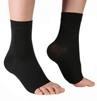 HHMAI Medical Plantar Fasciitis Sock,Breathable Compression Foot Sleeves,1 Pair(Black, XL)