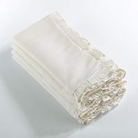 SARO LIFESTYLE Melina Collection Ruffled Design Dinner Napkin (Set of 4) Off White