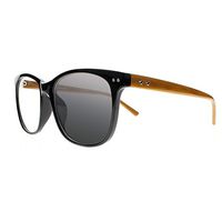 Men women Rectangular frame Transition Photochromic Progressive Multifocal Sun Reading Glasses (Black Yellow, 2.50)