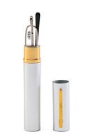 SOOLALA Super Slim Compact Reader Reading Glasses Reader w/Pen Clip Tube Case, Silver, 2.0