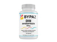 Bypaz Hangover Pills Bottle with 60 Caps Dihydromyricetin (DHM), Hangover Prevention. Brain and Liver Protection with no Side Effects. 100% DHM, 300mg. Non-GMO Hovenia Dulcis Extract