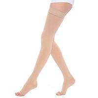 BUYITNOW 30-40mmHg Thigh High Medical Compression Stockings for Swelling, Varicose Veins, Edema, Flight Travel