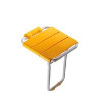 Bath Stool Bathroom Folding Stool Shower Room Entrance Door Wearing Shoes Maternity Room Dressing Room Wall-Mounted Seat (Color : Yellow, Size : 41cm36cm)