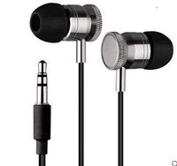 wumedy 3.5mm Jack Straight Plug Wired Earphone Stereo in-Ear Wire Control Metal Headset Headphones