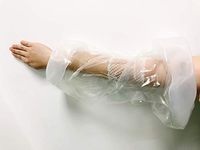 PICC Line Arm Shower Cast Cover for Adult Best Seal Protection, Clear Waterproof Soft Bandage Protector for Hand, Wrist, Elbow Wound in Bathing, Reusable