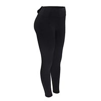 Kiyotoo Women's Tummy Control Hip Lifting Elastic Fitness Running Yoga Pants Non See-Through Workout Leggings with Pocket Black