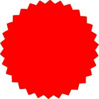 2 Inch Blank Embosser Seals - Red (300 Pack)