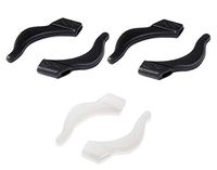 [Black&White] 3 Pairs Glasses Anti-Slip Holder Soft Ear Hooks for Glasses