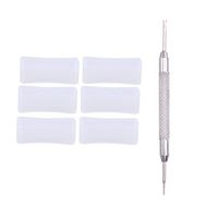 ULTECHNOVO 12pcs 22mm Silicone Watch Band Strap Free Loops with Repair Tools (White)