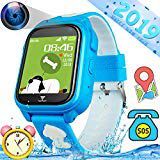 Waterproof Kids Smart Watch Phone with GPS Tracker Watch for 5-13 Boys Girls SmartWatch Cell Phone SOS Anti-Lost Camera Game Pedometer Outdoor Sport Wrist Watch Bracelet 2019 Year Gifts Holiday Toys