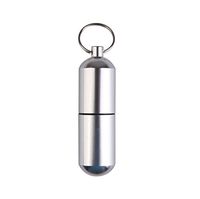 Grocery House Cute Mini Aluminum Pill Capsule Holders Key Chain, 1Pcs