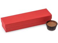 Rigid Truffle Candy Boxes - 5 Pc Truffle Boxes Red 6-1/2x1-5/8x1-1/4" - 2 Pc Box - (2 Packs; 24 Per Pack) - WRAPS-TBR3RE