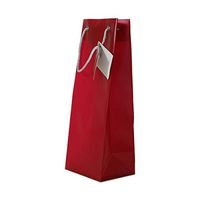 JAM PAPER Wine Gift Bags - 4 5/8 x 12 1/8 x 4 - Red Opaque - Sold Individually
