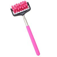 CH Extendable Massager Roller Retractable Back Massager Telescopic Hand Held Body Massager Tool Portable (Rose Red)