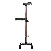 cane Telescopic Sticks Adults Crutch Quad Adjustable Height Telescopic Aluminum Alloy Portable Lightweight T Handle,B