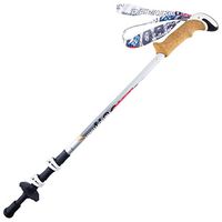 Crutches Trekking Pole Three-Section Lock Cane Carbon Fiber Cane Portable Telescopic Cane Outdoor Climbing Supplies Gifts (Color : White, Size : 62cm)