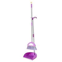 Kylin Express Durable Removable Broom and Dustpan Standing Upright Grips Sweep Set with Long Handle, E3