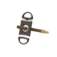 Thirsty Rhino Carta, Guillotine Cigar Cutter, Double Cut Dual Blade, Black (Set of 6)