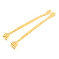 uxcell 2pcs Plastic Dual Use Back Massage Itching Scratcher Shoe Horn Wearing Tool