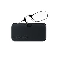 ThinOptics Reading Glasses + Black Universal Pod Case | Black Frame, 2.00 Strength Readers