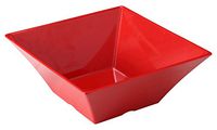 Yanco ME-4107 Mexico Bowl, Square, 2 qt Capacity,  7.5" Length, 7.5" Width, 3.5" Height, Melamine, Red Color with Black Speckled, Pack of 24