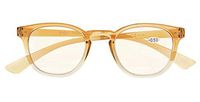 Ladies Blue Light Filter Glasses Stylish Computer Eyeglasses for Women Reading(Brown-Clear Frame)+1.0