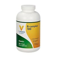 BComplex 100 – Supports Energy Production, Nervous System Function Nutrient Metabolism – Excellent Source of B1, B2, B6, B12, Niacin, Folic Acid Biotin (300 Softgels) by The Vitamin Shoppe