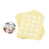 600 Pcs Winter Snow Stickers Kids Small Snowflakes Stickers 1 Inch Round White Holiday Birthday Party Xmas Decorate Stickers for Crafts Envelope Baking Cookies Candy Bag Gift Card Label Seals