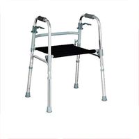 YKFU Transport Chair Aid Walking with Wheels with Seat for Elderly Walkers Supporting, Portable Medical Walker with Adjustable Height