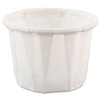 SCC050 - Treated Paper Souffl Portion Cups, 1/2 Oz, White, 250/bag